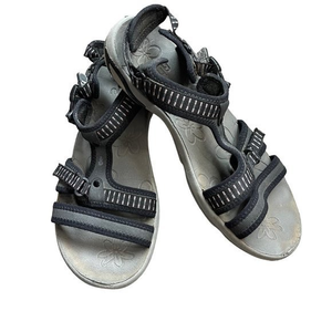 Ahnu Women's Black, Gray Moonstone Gladiator Sandals‎ Size 8
